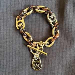 Michael Kors Gold & Tortoise Chain link bracelet